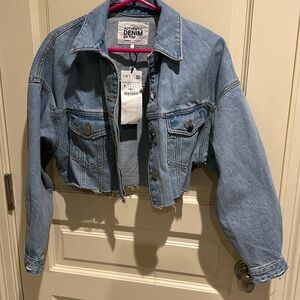 Zara new denim jacket size small